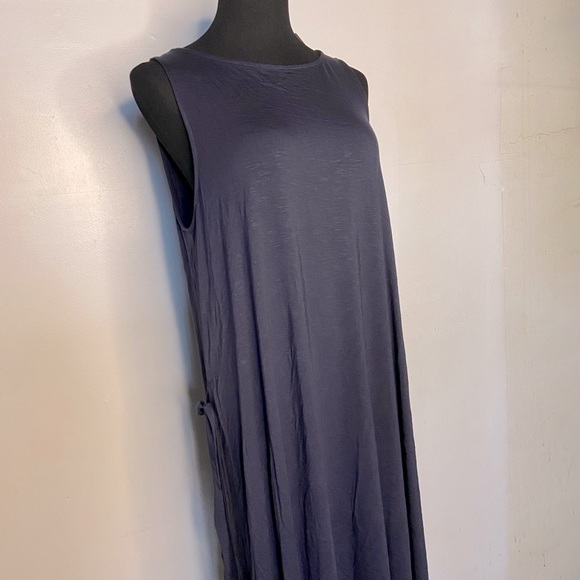 SOLD j. Jill Navy Maxi Tiered Tank Lagenlook - Picture 2 of 4